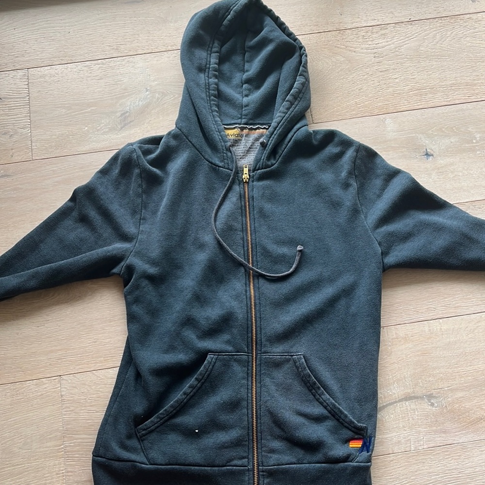 Aviator Nation medium navy zip up hoodie